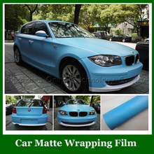 Summer Hot Sale Color Light Blue Matte Vinyl Wrap Air Free Bubble For Car Wrap Thickness: 0.12mm Size: 1.52*30m/Roll 2024 - buy cheap