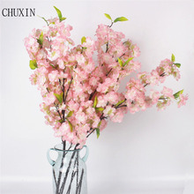Flores artificiales de cerezo falsas, árbol de deseos para el hogar, Hotel, sala de estar, decoración de flores, 105cm 2024 - compra barato