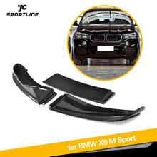 Front Bumper Lip Spoiler Chin Protector Apron for BMW X5 M SPORT 2014 - 2018 3PCS Carbon Fiber 2024 - buy cheap