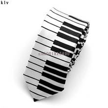 Men's Black White Piano Keyboard Necktie Tie Classic Slim Skinny Music Tie 2024 - buy cheap