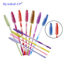 200pcs/lot Colorful Handle Disposable Mascara Wands Applicator Lashes Nylon Makeup Brushes Eyelash Extension 2024 - buy cheap