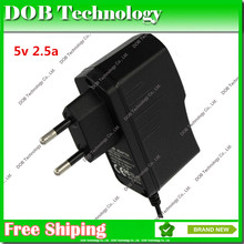 Adaptador de fonte de alimentação 2500ma, adaptador de fonte de alimentação de 10 familiar ac 100v-240v dc 5v 2.5a com tomada ue 2.5*0.7mm para telefone celular usado
