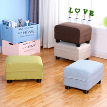 Wooden Household Simple Change Shoe Bench Living Room Sofa Stool Bedroom Creative Small Stool Cloth Seat Washable Soft Stool 2024 - buy cheap