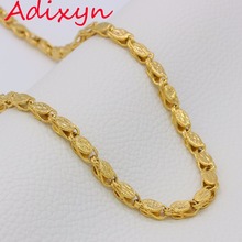 Adixyn Length 60cm Width 7mm,Ethiopian Thick Necklaces Men Women Gold Color/Copper Africa Eritrea Chunky Chain/Dubai/Arab Items 2024 - buy cheap