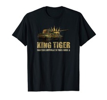 King Tiger Ii Panzer Tank T Shirt Gift Ww2 Distressed Tee New 2019 New Fashion Cotton Short-Sleeve Summer Cotton Custom T Shirts 2024 - buy cheap