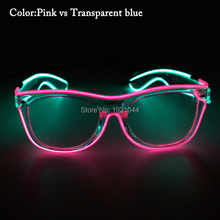 EL Wire LED Neon Light up Double Color Wholesale 50pcs Glowing Glasses with Sound activated for Event Party Decor 2024 - buy cheap