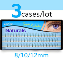 Navina 3 casos/lote natural macio 3d volume cílios extensão maquiagem individual longo preto cílios olho falso enxertia vison cílios 2024 - compre barato