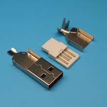 Conector usb 3 em 1 200, conjuntos de 2.0 peças, conectores usb 2.0 e cabo de solda plugue macho 2024 - compre barato