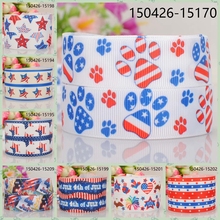 10yards -different sizes -happy July pattern ribbon printed Grosgrain ribbon 2024 - buy cheap