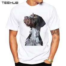 New Arrivals 2019 TEEHUB Cool Design Men's Fashion German Wirehaired Pointer Printed T-Shirt Short Sleeve Tops Hipster Tee 2024 - buy cheap