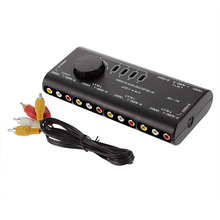 Onsale 1pc 4 in 1 out Audio Video Signal Switcher Splitter Selector High Quality AV RCA Switch Box + RCA Cable Mayitr 2024 - buy cheap