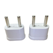 Nova Chegada 2pcs EUA EUA para EURO UE Europa Viagens Plug Power Adapter Charger Converter para EUA conversor Branco 2024 - compre barato