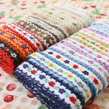 10Yard / Lot lace trim ribbon diy handmade cotton embroidery lace fabric decoration child clothes accessorie 1cm wide. 2024 - buy cheap