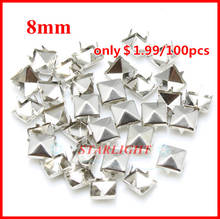 studs and spikes! 8mm Pyramid Studs silver Punk Rock DIY Rivet Spike   1000pcs/lotstar15 2024 - buy cheap