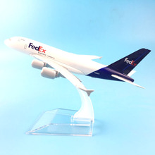 A380 FEDEX EXPRESS Airline MODEL PLANE AIRCRAFT Kids Toys 16CM Alloy Metal Model Plane W Stand Aircraft Toys Birthday Gift 2024 - buy cheap