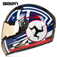 BEON B500 мото rcycle шлем Мужской картинг гоночный полный шлем женский мото rbike мотоциклетный шлем мото cicleta capacete 2024 - купить недорого