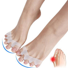 Silicone Gel Hallux Valgus Correction Toe Separators Foot Care Gel Bunion Protector Toe Separators Orthopedic Straightener 2024 - buy cheap