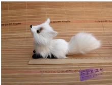 small cute simulation fox toy polyethylene & furs natural white fox doll gift 15x6x7cm 2072 2024 - buy cheap