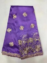 Tela de encaje africano púrpura con lentejuelas para vestido de fiesta nigeriano, tela de encaje francés de alta calidad, 2017 2024 - compra barato