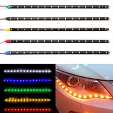 30CM 15 LED 3528 SMD Strip Light Flexible Bar Under Tube Underglow Underbody Boat Motorcycle Atmosphere Decorative Lamp Car DRL 2024 - buy cheap