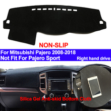 TAIJS Dashboard Cover DashMat Silicone Non-Slip For Mitsubishi Pajero 2008 2009 - 2013 2014 2015 2016 2017 2018 Auto Sun Shade 2024 - buy cheap