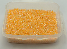 Cuentas de semilla de cristal naranja perla Ceilán 5000 2mm (10/0) + caja de almacenamiento 2024 - compra barato