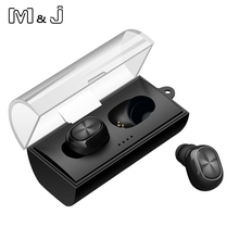 M & j mini-fone de ouvido tws com microfone, sem fio, bluetooth, estéreo, mãos livres, universal, com caixa carregadora pk q29 2024 - compre barato