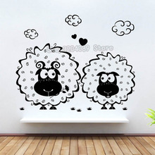 Removable Little Sheep Cute Wall Stickers Home Decor Living Room Accessories Baby Kids Bedroom Vinyl DIY Decals     YY066 2024 - buy cheap