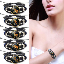 1 Pcs 12 Zodiac Signs Leather Bracelet Virgo Libra Scorpio Aries Taurus Bracelets Jewelry TT@88 2024 - buy cheap