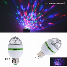 mini 3W Colorful Auto Rotating RGB LED Bulb Stage Light E27/B22 interface Party Lamp Disco for home decoration lighting lamps 2024 - buy cheap