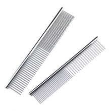 Professional Aluminum alloy pet grooming comb tangle steel comb dog grooming hair massage combs Dog Trimming hair brush comb 2024 - buy cheap