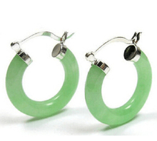 Wholesale free shipping >>Light green jade 925 silver Earrings for women fashion Jewelry 2024 - buy cheap