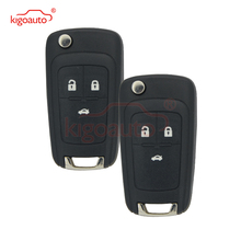 Kigoauto 2pcs remote car flip Remote key 3 button 433 Mhz with ID46 Chip for Chevrolet AVEO CRUZE 2024 - buy cheap