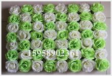 SPR EMS Free Shipping  mix green & ivory Artificial silk rose flower wall wedding background arrangement decoration 2024 - buy cheap