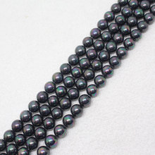 Mini. Pedido de 7 $, venta al por mayor, 48 Uds., perlas de colores grises de 8mm, cuentas redondas sueltas de 15'' 2024 - compra barato