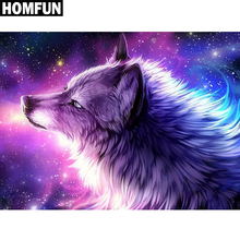 HOMFUN Full Square/Round Drill 5D DIY Diamond Painting "Animal Wolf" Embroidery Cross Stitch 5D Home Decor Gift A06461 2024 - buy cheap