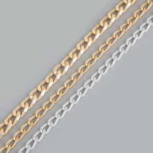 Free Shipping Aluminum Chain Mill Chain Plated Silver/Light Gold For Necklace Bracelet DIY Jewelry Findings & Craft Making 2024 - buy cheap