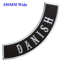 350mm wide 3 colors Danish biker patches iron on embroidered patches for clothing/motorcycle jackets embroidery rocker patches 2024 - buy cheap