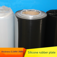 Placa de borracha de silicone para isolamento térmico, 1-2m, 0.1 0.2 0.3 0.4 0.5 0.6 0.8mm, espessura de 1.0mm 2024 - compre barato