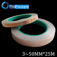 3~50mm *25M Double Sided Conduct Copper Foil Tape Mask Electromagnetic Shielding double side conductive copper foil tape 2024 - buy cheap