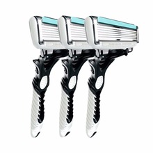 3pcs Men Safety Traditional Classic 6 Layers Blade Hair Shaving Razor Trimmer Manual Stainless Steel Shaving Machine Epilator 2024 - buy cheap