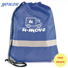 Customized drawstring bag  polyester drawstring bag drawstring bag with reflective band 2024 - buy cheap