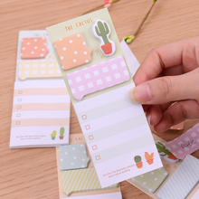 1PC Cactus Cute Stickers Kawaii Self-Adhesive Sticky Notes Stationery Planner Memo Pad Cute Papeleria Notepad 2024 - buy cheap