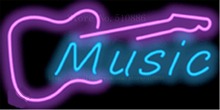 17*14" Music Guitar NEON SIGN REAL GLASS BEER BAR PUB LIGHT SIGNS store display Packing occasional Bulbs home Advertising Lights 2024 - buy cheap