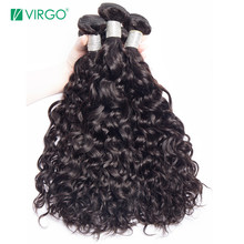 Volys Virgo-extensiones de cabello humano brasileño, pelo Remy ondulado, negro Natural, Se puede teñir/decolorar, 1/3/4 Uds. 2024 - compra barato
