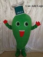 Vegetables Theme Green Pepper Mascot Costume Chili Capsicum Adult Cartoon Character Cosplay Role-play Sport Carnival Fancy Dress 2024 - buy cheap
