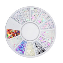 Hollow Sequins And Pearls Turntable Craft Decoration FlatBack Cabochon Embellishments For Scrapbooking Accessories Nail Art DI 2024 - buy cheap