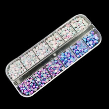 4MM/5MM Rhinestones 3D Nails Accessoires Acrylic Round Colorful Glitters DIY Crystal Nail Art Decorations 2024 - buy cheap