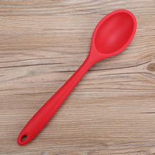 Cucharas de silicona de mango largo para sopa, cucharón mezclador de grado alimenticio, barra de comedor, utensilios de cocina, color rojo, de gran tamaño 2024 - compra barato