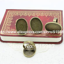 Sweet Bell 10pcs/lot Fashion Vintage Adjustable Ring Bases Blanks 18*25mm Antique Bronze Cabochon Rings 8C1352 2024 - buy cheap